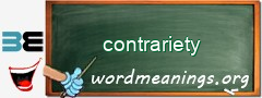 WordMeaning blackboard for contrariety